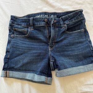 American Eagle Outfitters Women's Dark Blue Jean Shorts